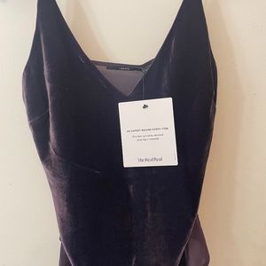 J Brand Purple V-Neck Sleeveless Top Size Small